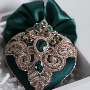 Елочная игрушка «Бархатное сердце»