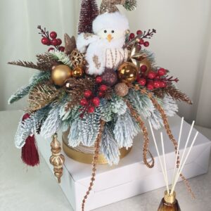 Интерьерная композиция со снеговиком