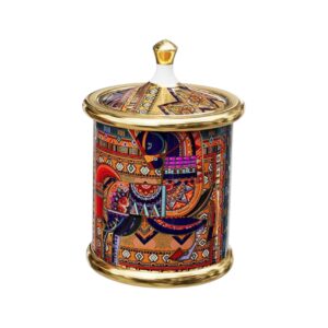 Фарфоровая Чайница для хранения чая (кофе) из коллекции "Сивка-Бурка", размер 9х9х13см, материал фарфор