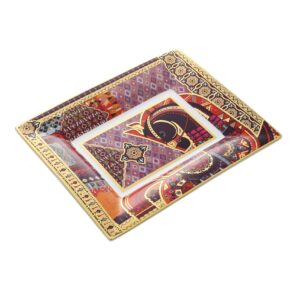 Декоративное плато из коллекции "Сивка-Бурка", размер 22х16х3см, материал фарфор