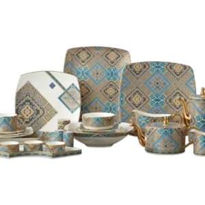 Столовый сервиз "Алаша" на 6 персон, 77 предметов в подарочной упаковке в двух коробках.