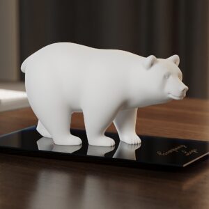Настольная скульптура "Медведь" (фарфор)