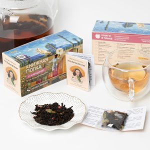 Чай подарочный черный роза венеции Книжная полка "О женщинах"