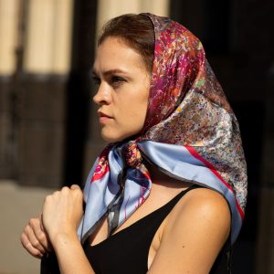 Платок шелковый «Галантный век. Осень»