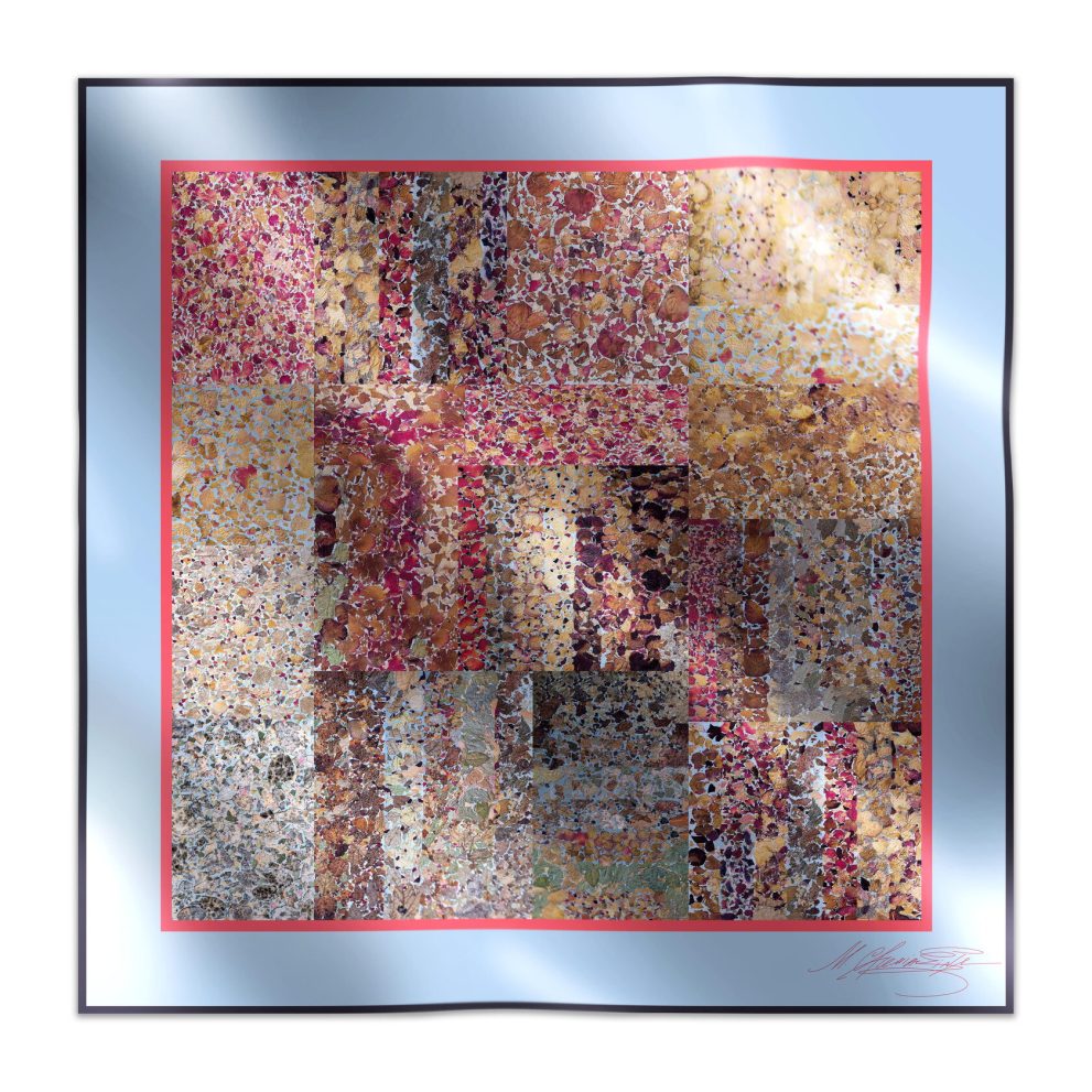 Платок шелковый «Галантный век. Осень» — фото 2