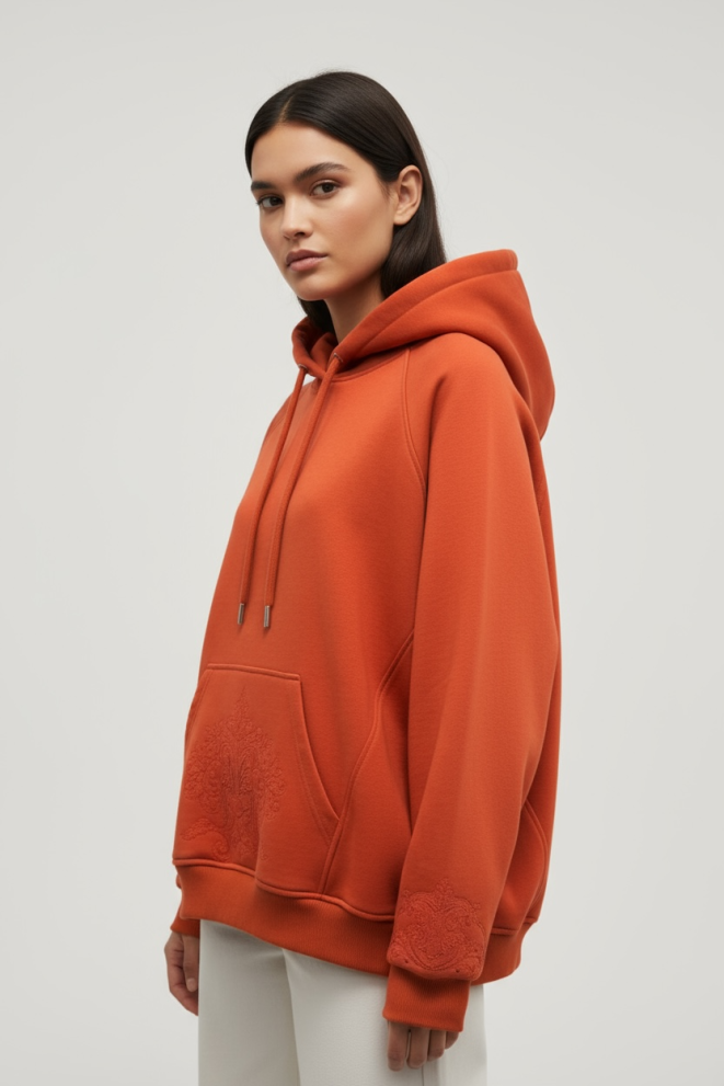 Худи оранжевое «Боярыне» — фото 2
