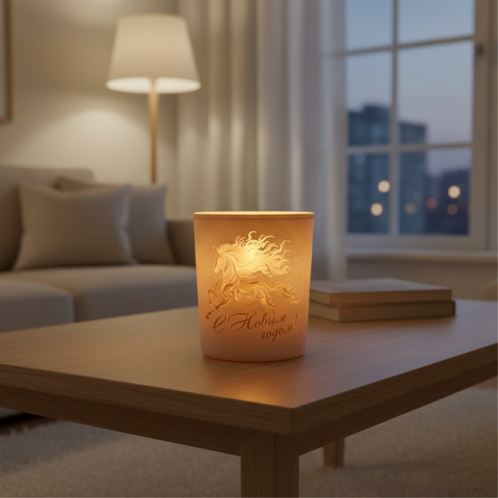 Свеча 190 мл с гравировкой — фото 1