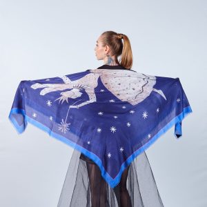 Платок «Снежинка», кашемир 100%