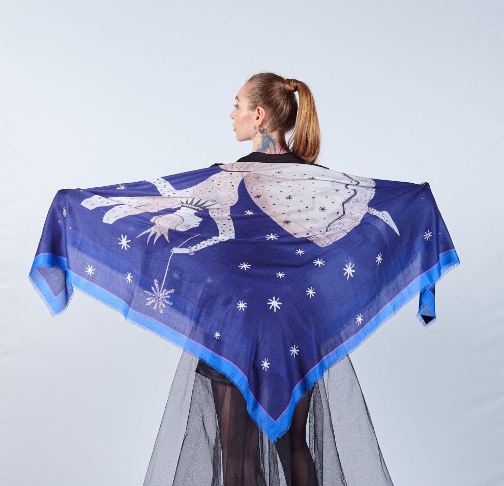 Платок «Снежинка», кашемир 100% — фото 1