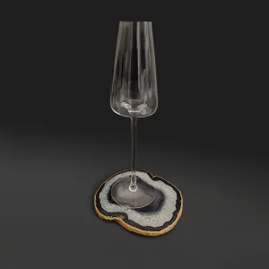 Бокал для шампанского и срез агата L