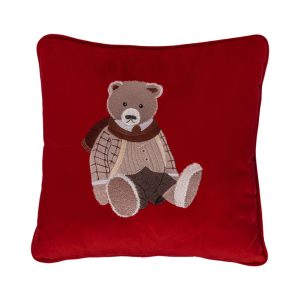 Подушка с вышивкой МИШКА