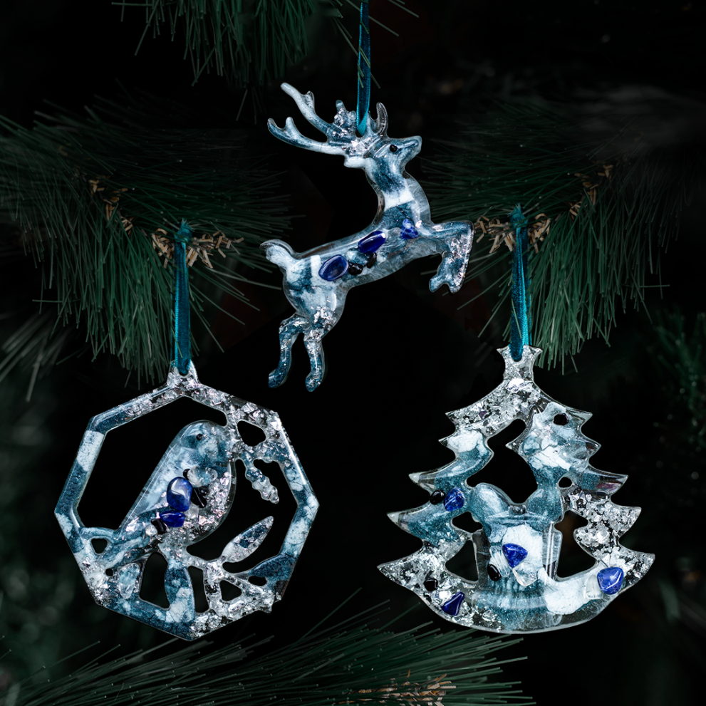 Елочные игрушки STORIES — Набор из 3-х — фото 1