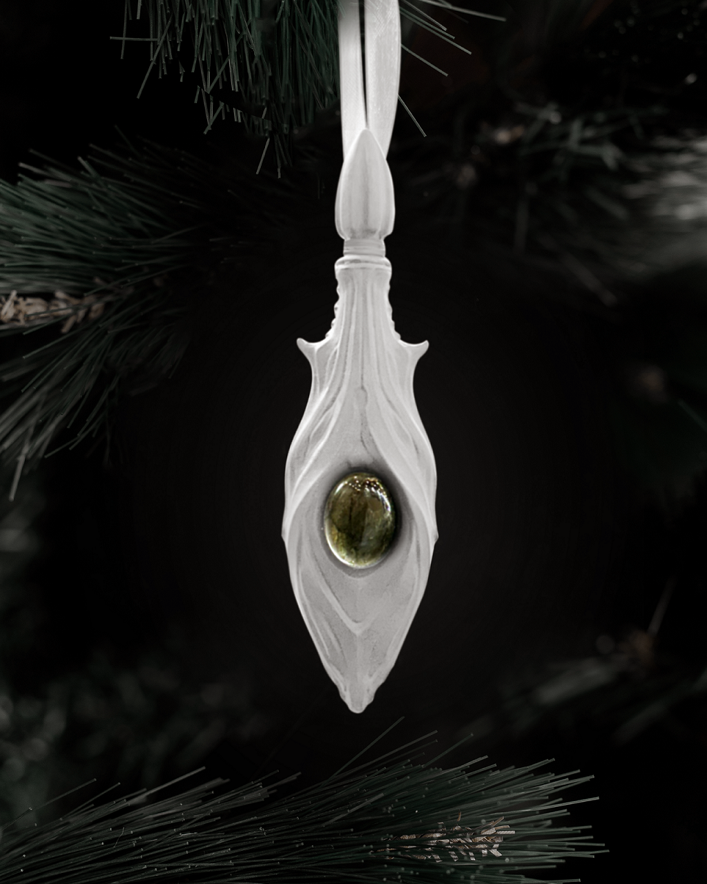 Елочная игрушка с лабрадоритом «Ангел и Демон» — фото 1