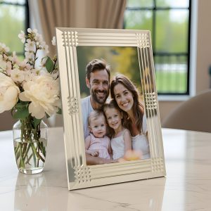 Фото рамка из хрустального стекла с алмазным гранением