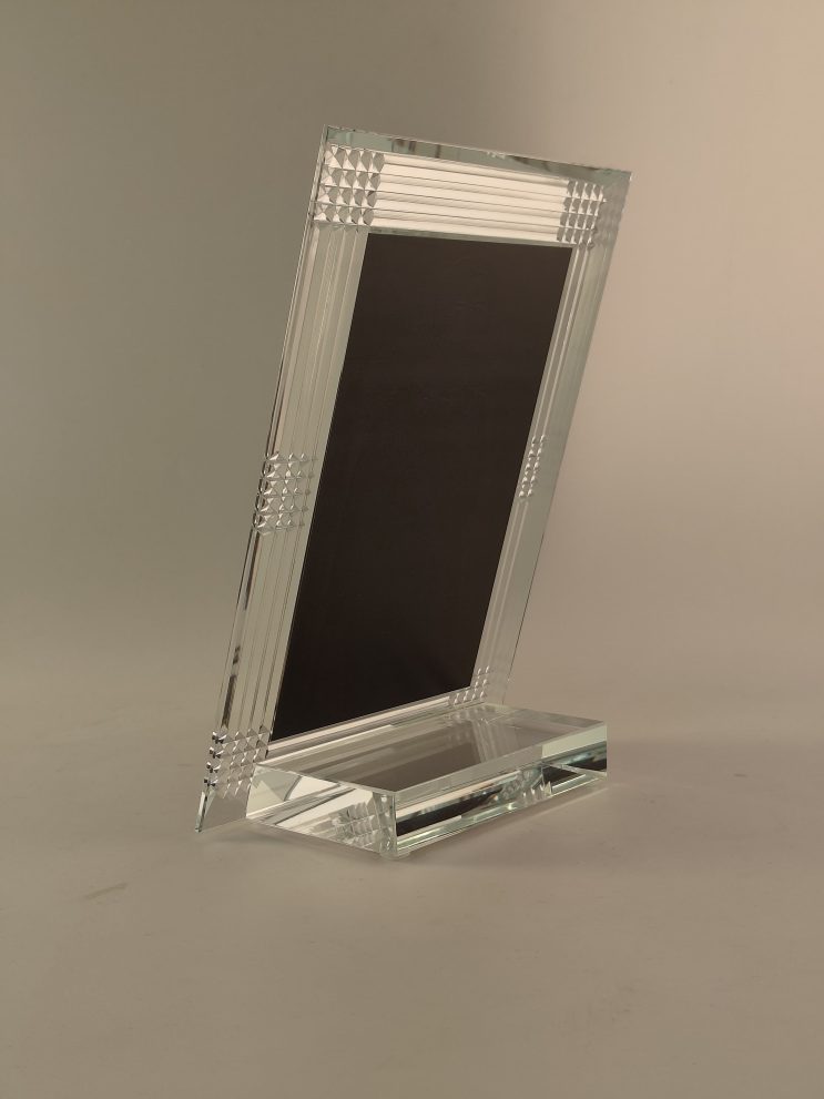 Фото рамка из хрустального стекла с алмазным гранением — фото 4