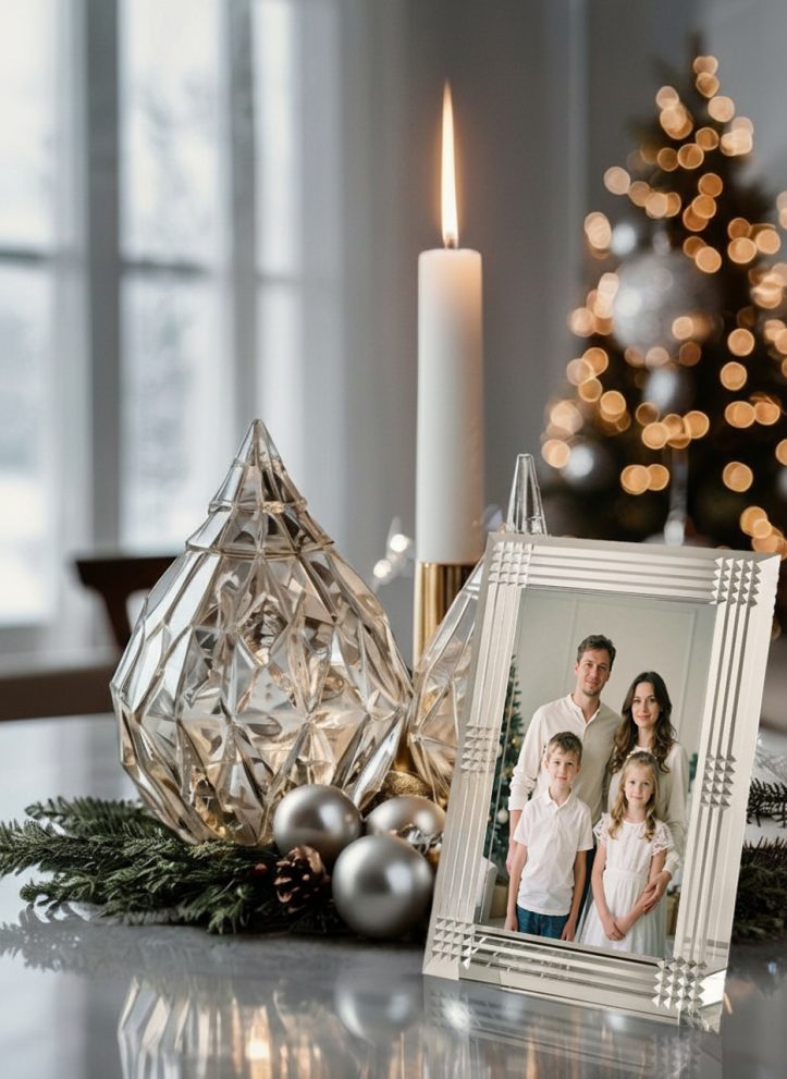 Фото рамка из хрустального стекла с алмазным гранением — фото 5