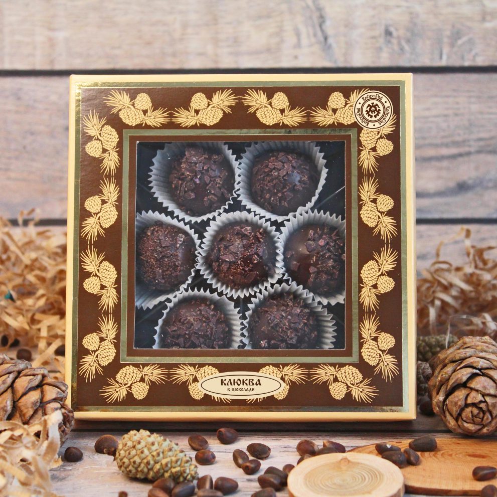 Конфеты «Кедровые с клюквой в шоколаде» 120 г «КедроРай» — фото 1