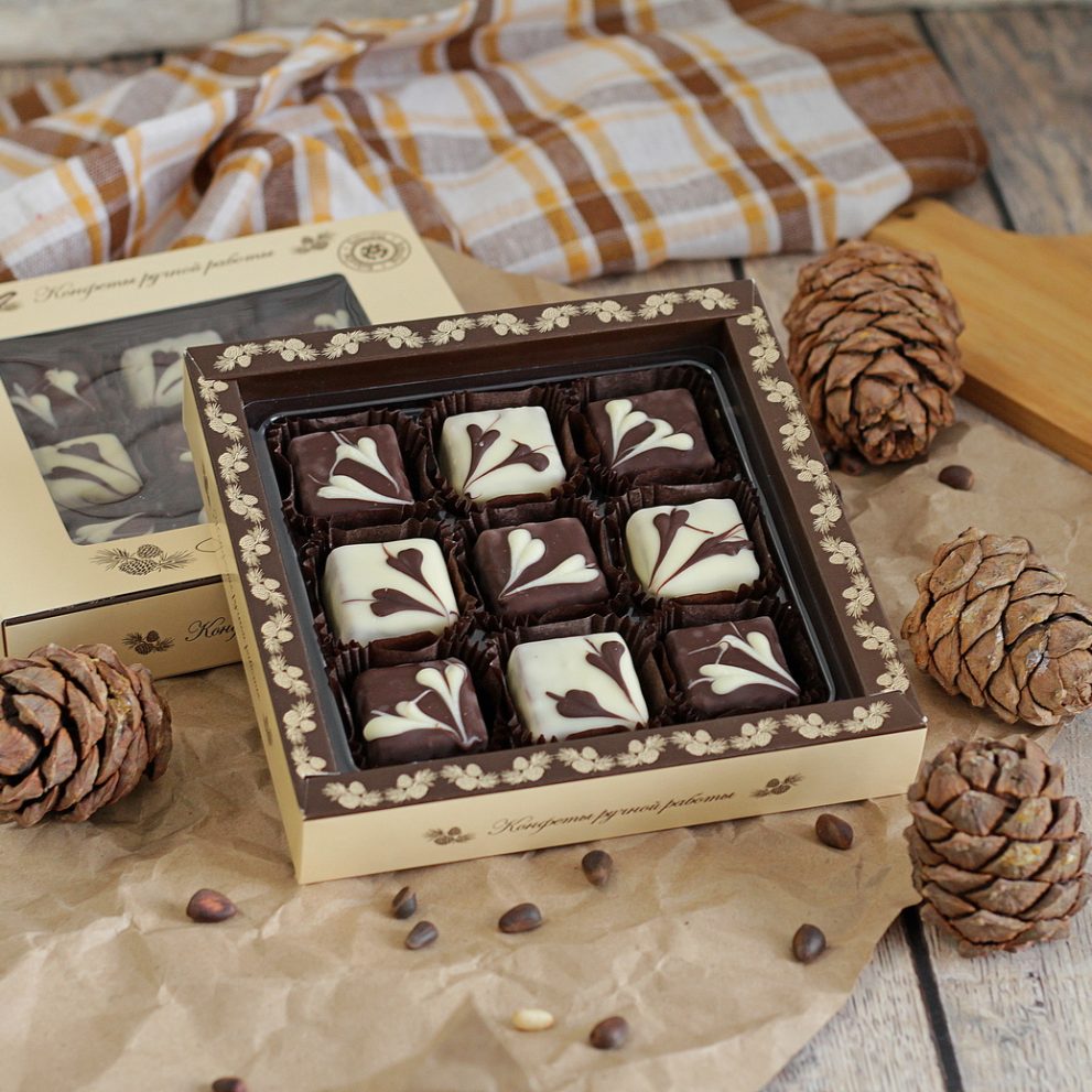 Конфеты «Кедровые с клюквой «Ассорти в шоколаде» 140 г «КедроРай» — фото 2