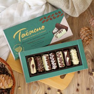 Конфеты «Палочки из кедровых орешков грильяж «Ассорти» в шоколаде» 120 г «Таёжно»