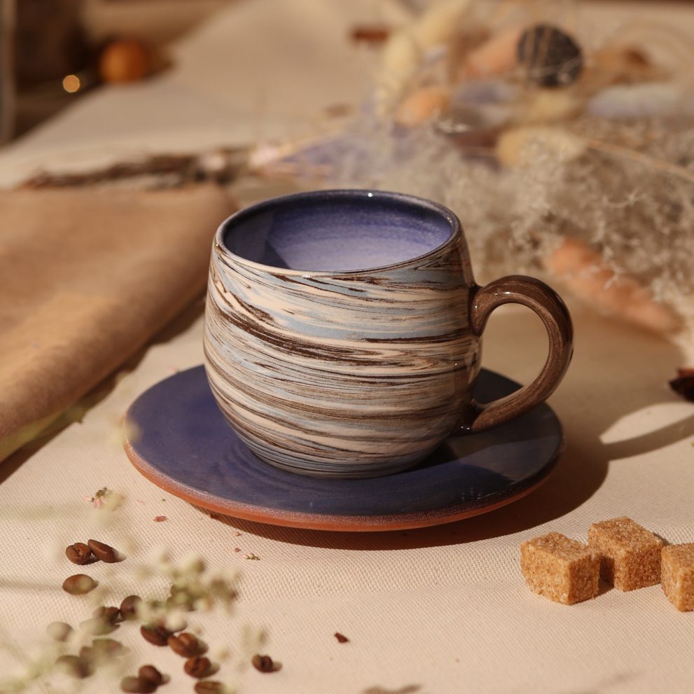 Чайная пара (кружка + блюдце) серия NERIKOMI. — фото 4