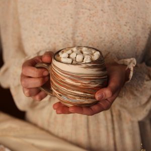 Кружка серия NERIKOMI. Авторская керамика ручной работы