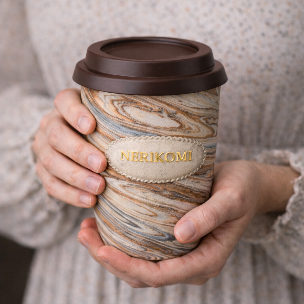 Авторский кофейный стакан NERIKOMI для многоразового использования и осознанного потребления. Керамика ручной работы — фото 1