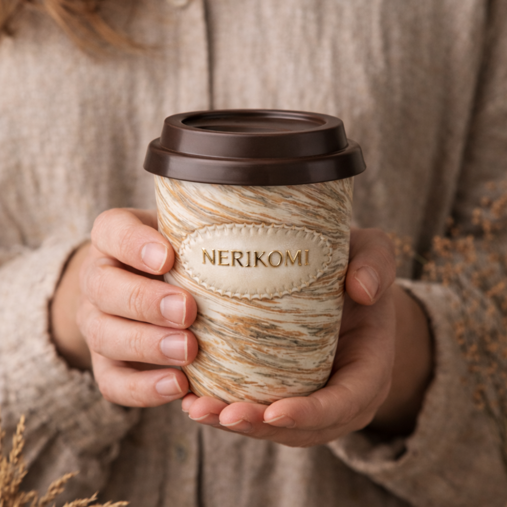 Авторский кофейный стакан NERIKOMI для многоразового использования и осознанного потребления. Керамика ручной работы — фото 2