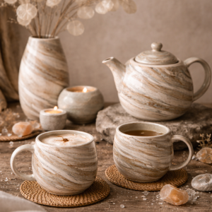 Чайный сет NERIKOMI. Авторская керамика ручной работы.