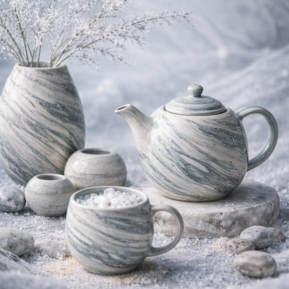 Чайный сет NERIKOMI. Авторская керамика ручной работы. — фото 3