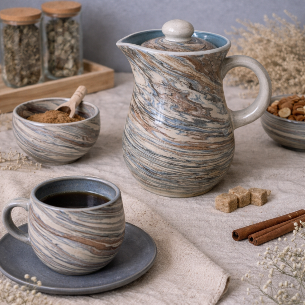 Графин для воды и напитков NERIKOMI. Авторская керамика ручной работы. — фото 1