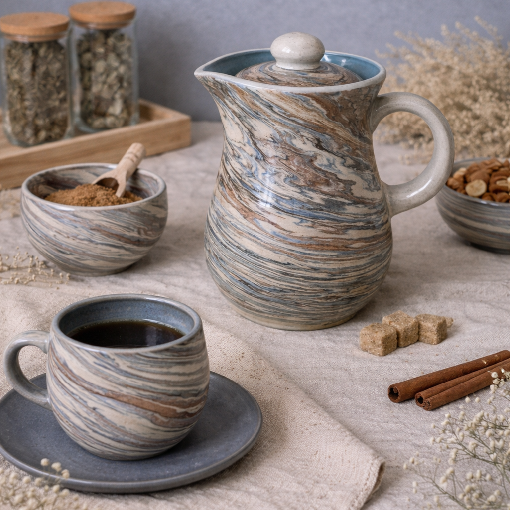 Графин для воды и напитков NERIKOMI. Авторская керамика ручной работы. — фото 1