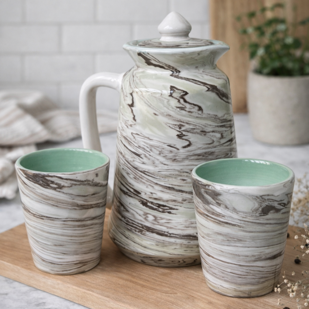 Графин для воды и напитков NERIKOMI. Авторская керамика ручной работы. — фото 2