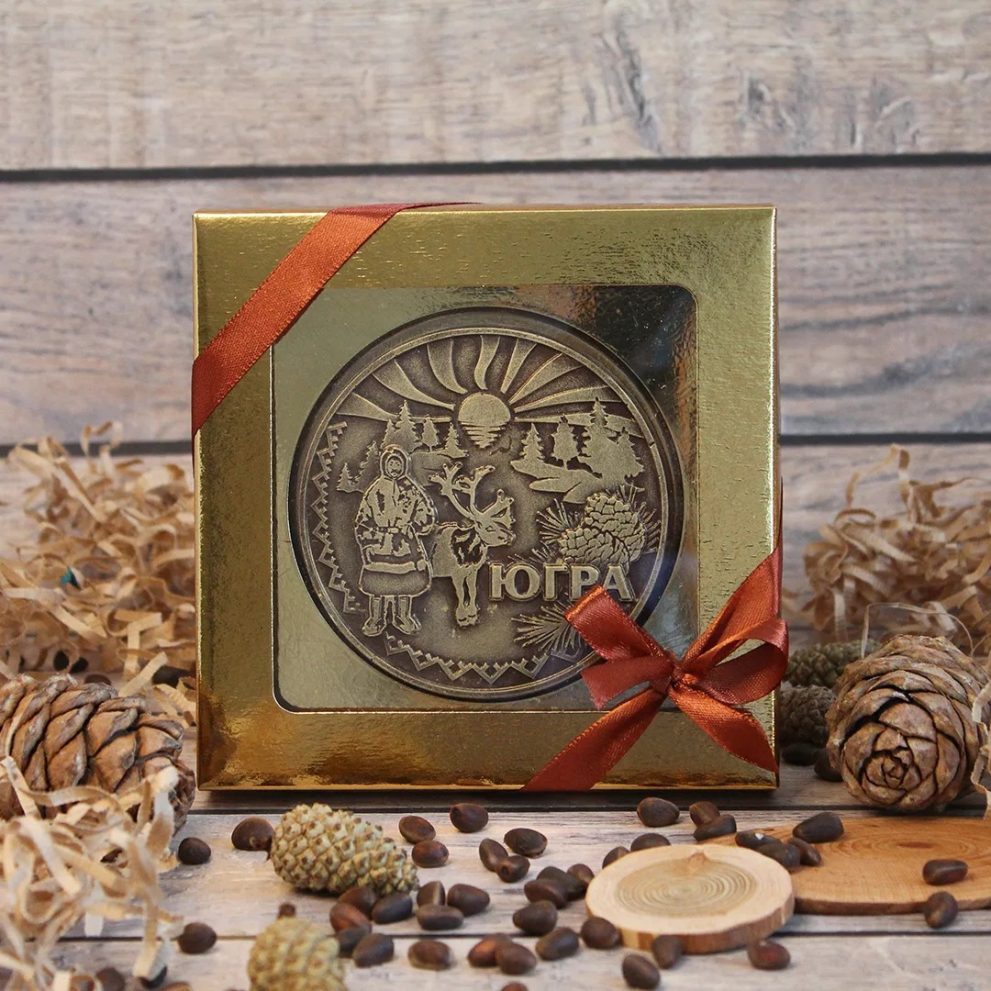 Медаль «Югра» темный шоколад 60 г «КедроРай» — фото 1