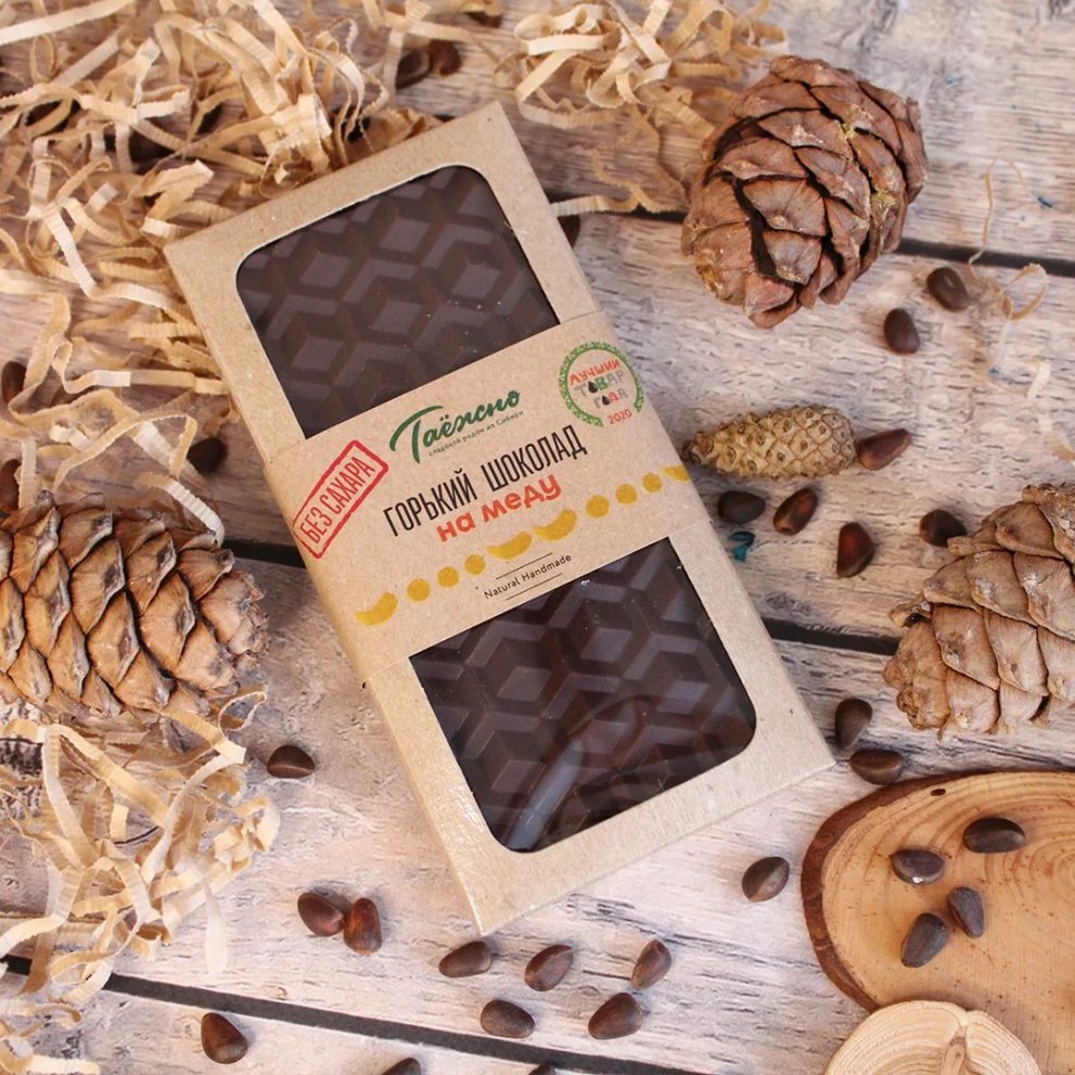 Шоколад горький на меду 60 г — фото 1