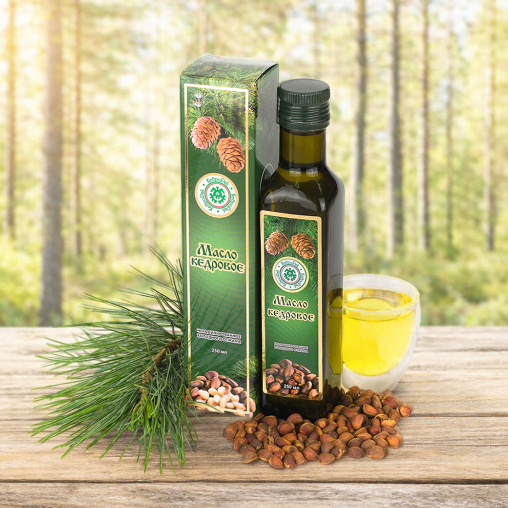 Кедровое масло в сувенирной упаковке 250 мл «КедроРай» — фото 1