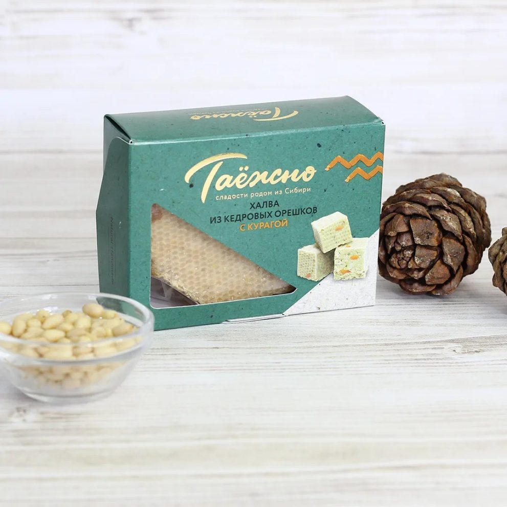 Халва кедровая с курагой 100 г «КедроРай» — фото 1