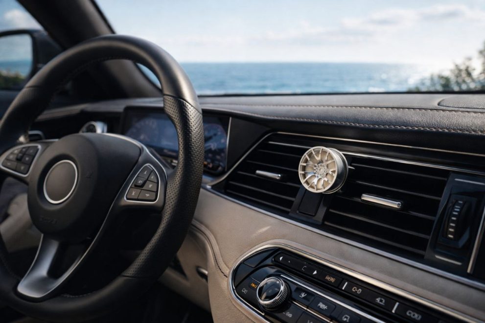 Серебряный арома-диффузор для автомобиля и рабочего стола — фото 1