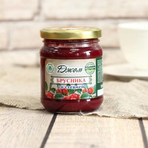 Джем из ягод Брусники со Стевией 240 г "КедроРай"