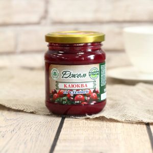 Джем из ягод Клюквы со Стевией 240 г "КедроРай"