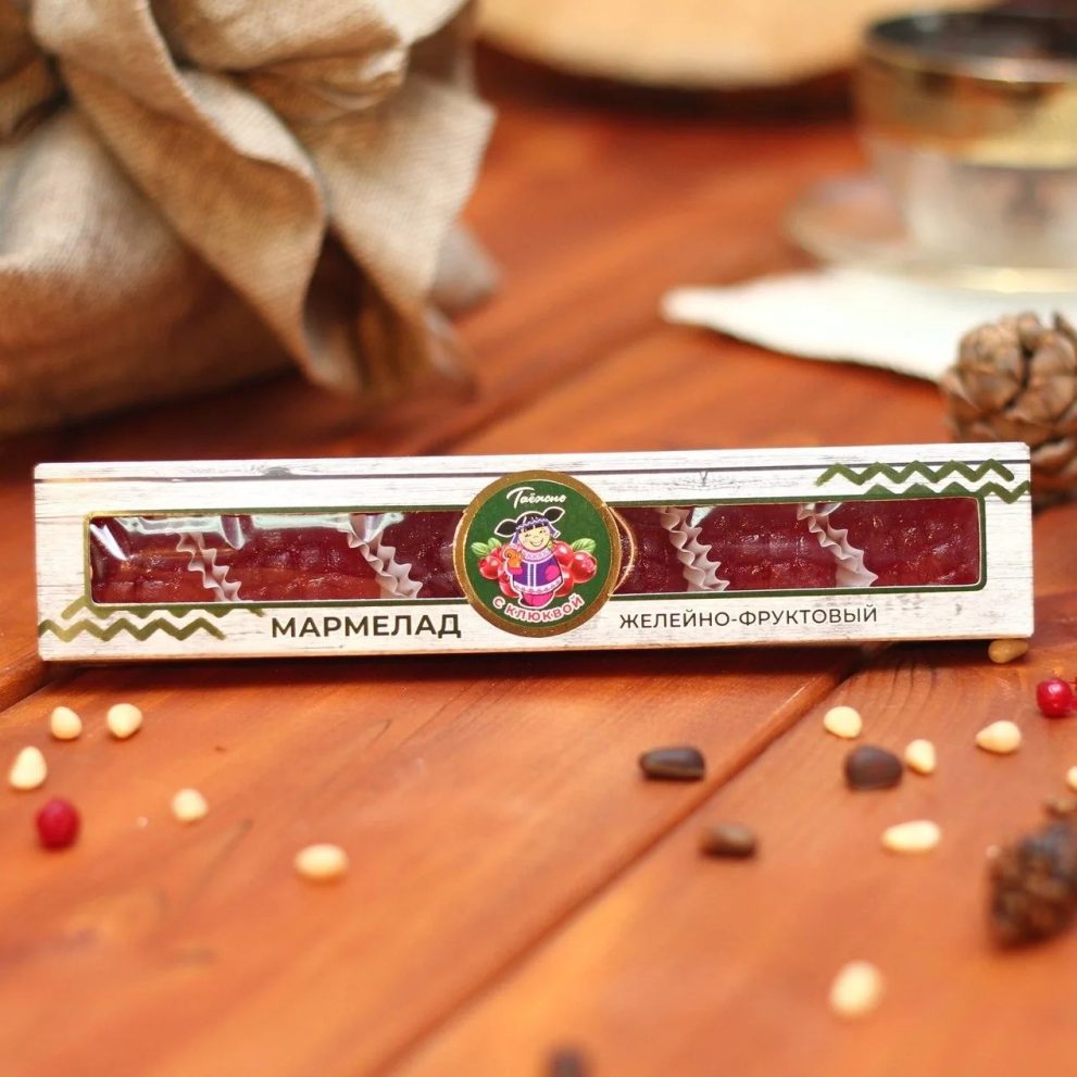 Мармелад желейно-фруктовый с Клюквой 90г «Таежно» — фото 1