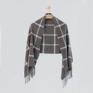 Палантин Маджоре серый клетка, цена для розничного покупателя