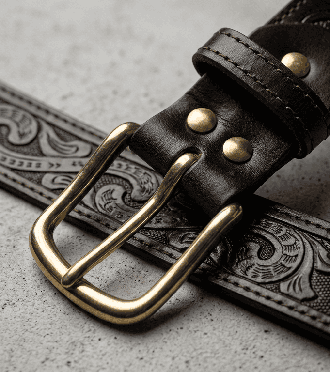 Ремень «Август» натуральная кожа, пряжка латунь — фото 1