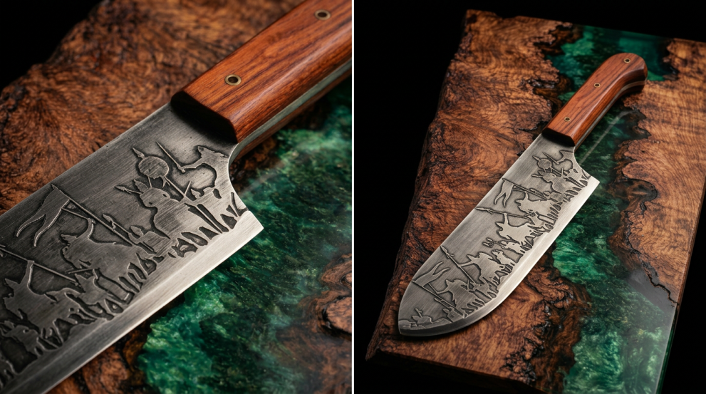 Тесак кованый «Ратник» 39 cм 55 HRC 60г — фото 3