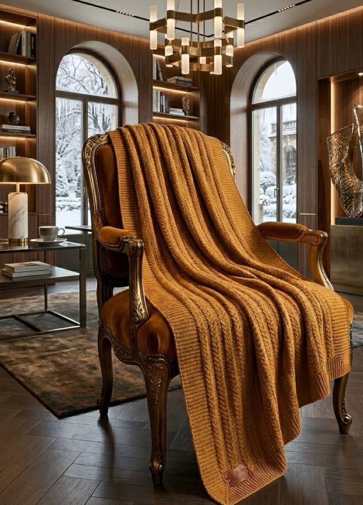 ПЛЕД 100% VIKUNA WOOL (ITALY) — фото 2