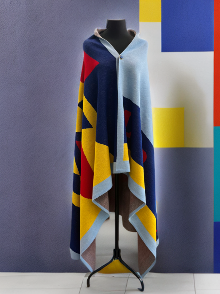 Плед с кожаной кнопкой — фото 3