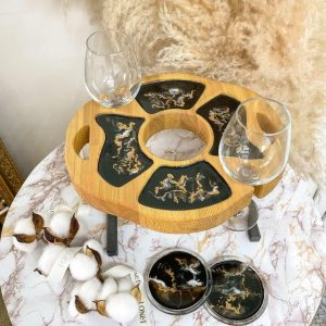 Набор с винницей, 2 бокалами и подстаканниками
