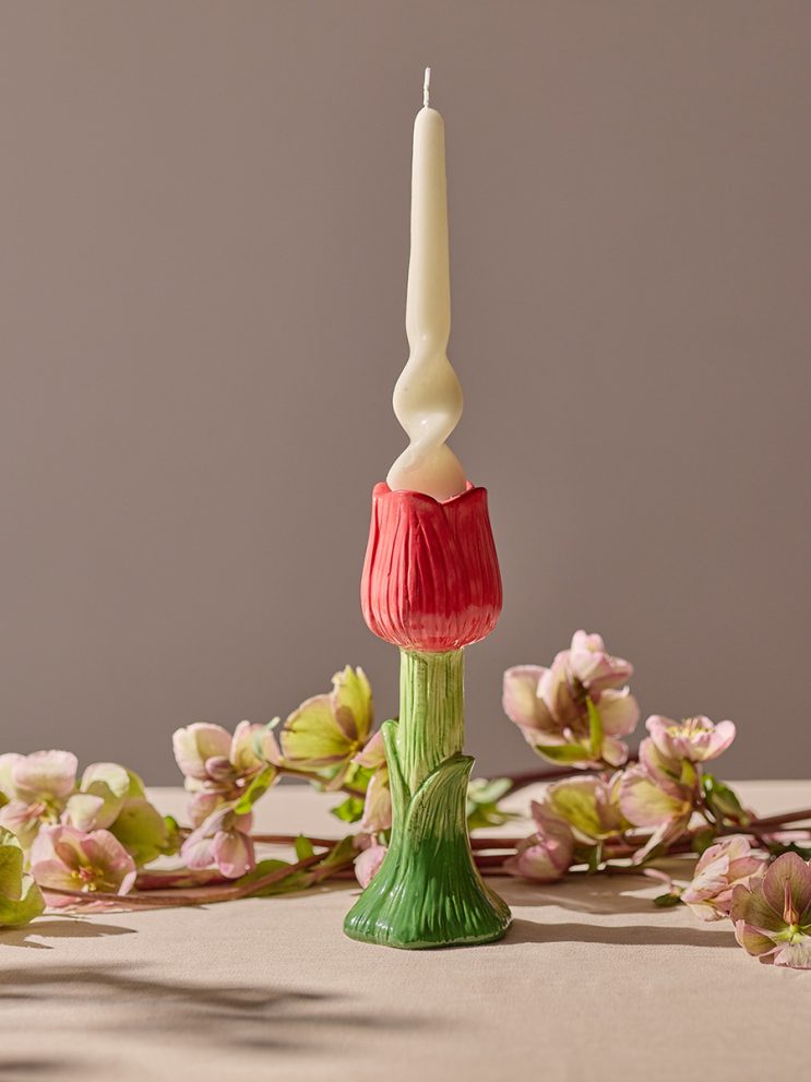 Подсвечник Floret красного цвета из коллекции Blossom, 18 см — фото 4