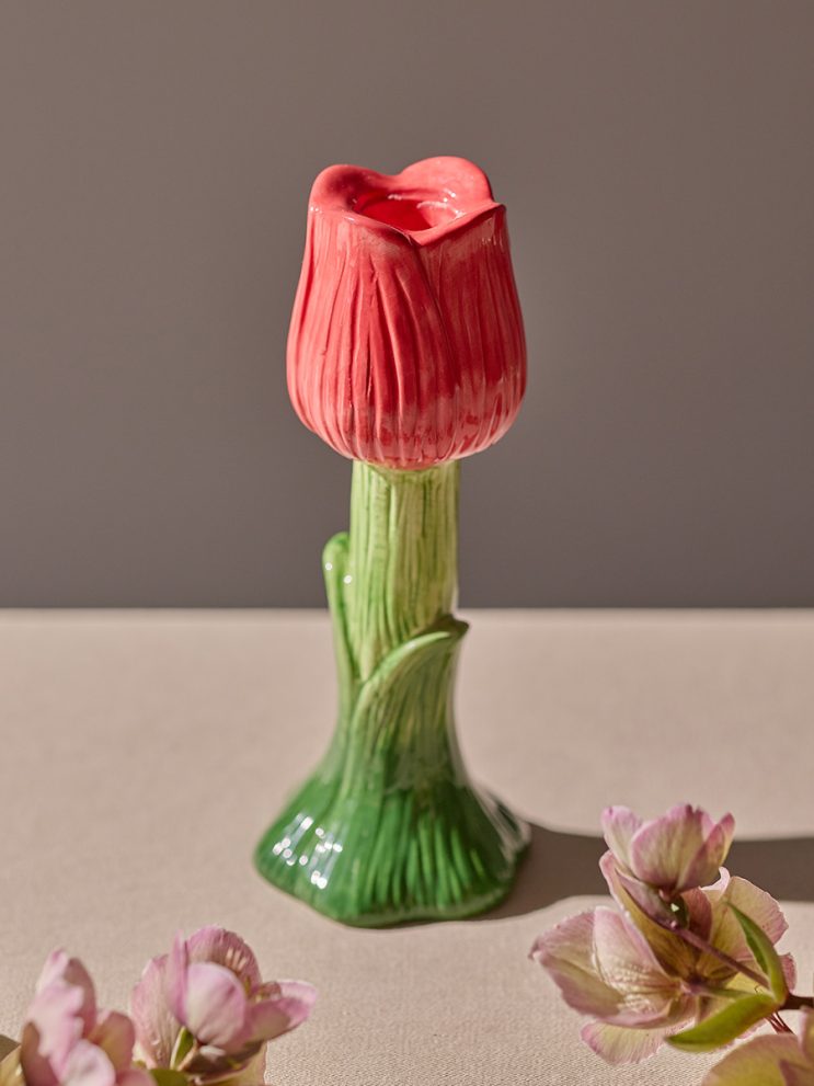 Подсвечник Floret красного цвета из коллекции Blossom, 18 см — фото 5