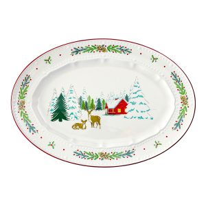 Блюдо сервировочное Nordic winter из коллекции New Year Essential, 34,6х24 см