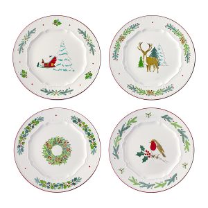 Набор из четырех тарелок Nordic winter из коллекции New Year Essential, Ø23 см